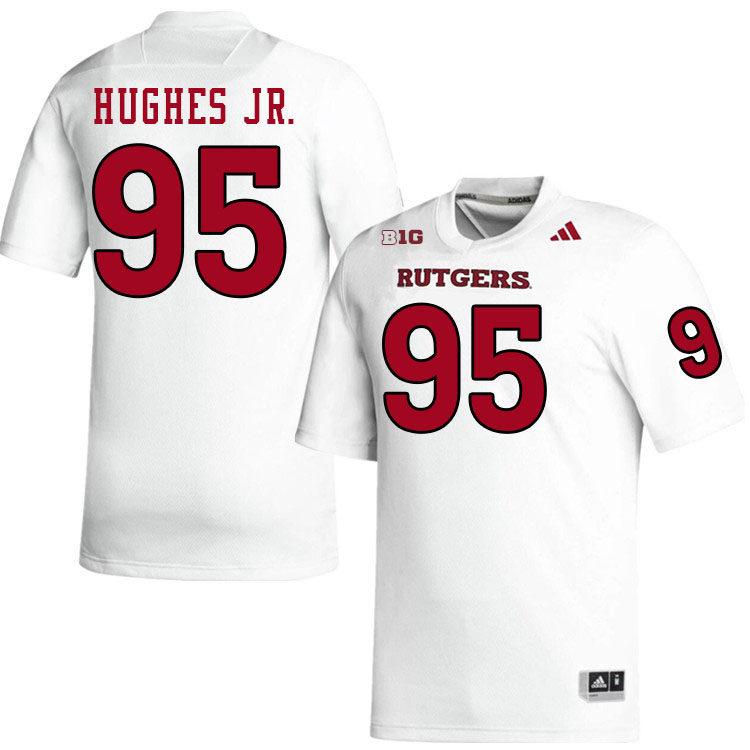 Men #95 Henry Hughes Jr. Rutgers Scarlet Knights 2024 College Football Jerseys Stitched-White
